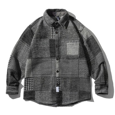 Retro Woolen Plaid Shirt