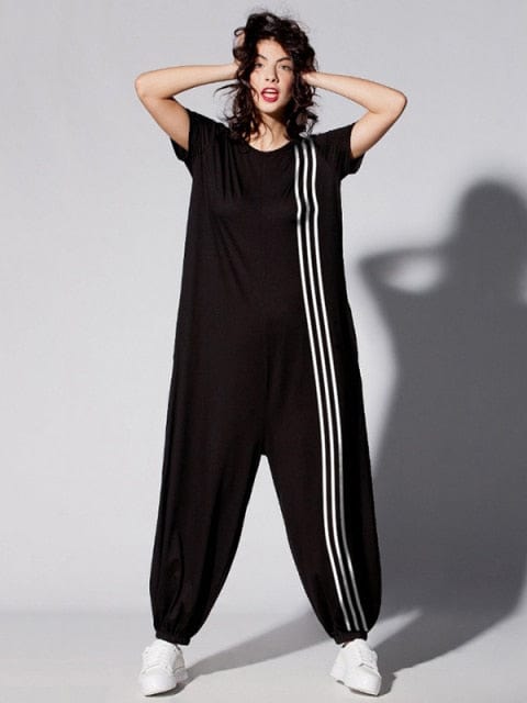 Striped Slung Crotch Active Suit