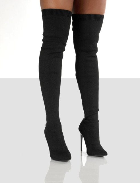 Knee-High Winter Plus Velvet Stretch Boots