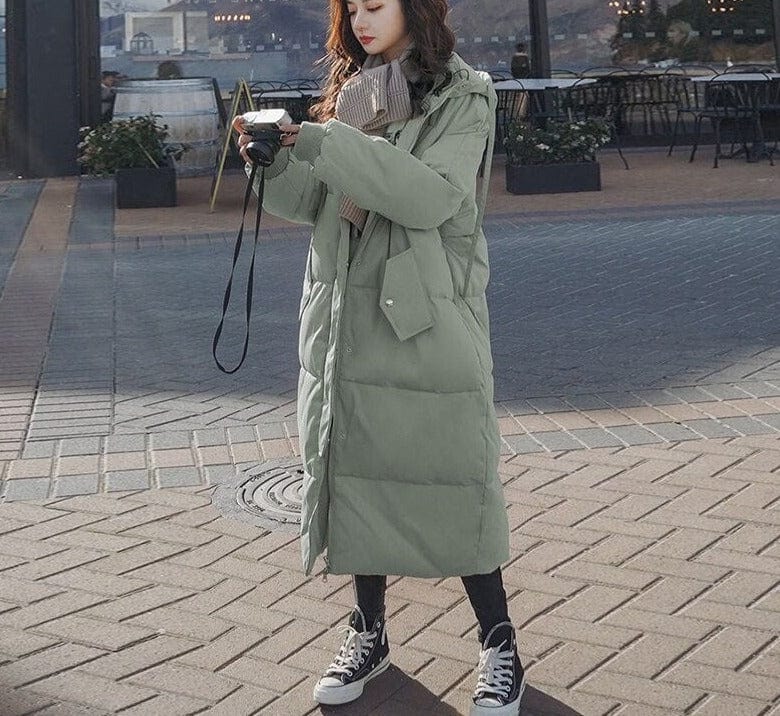 Loose Hooded Winter Parka