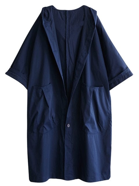 Big Pockets Hooded Trench Coat