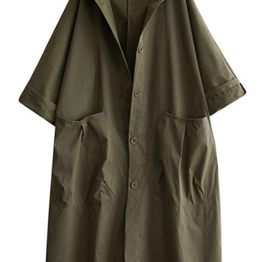 Big Pockets Hooded Trench Coat