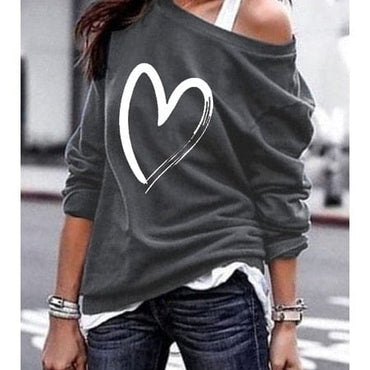 Heart Printed Casual Top