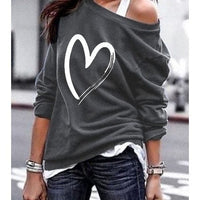 Heart Printed Casual Top