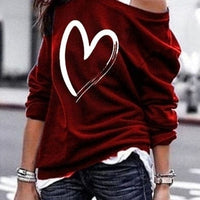 Heart Printed Casual Top