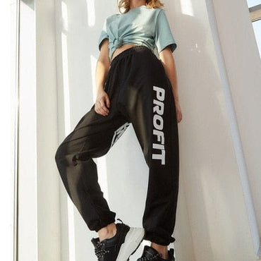 Print Loose Sweat Pants