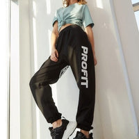 Print Loose Sweat Pants