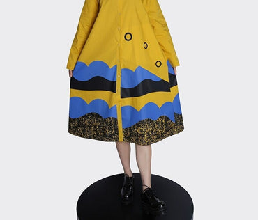 Yellow Green Plus Size Loose Fit  Dress