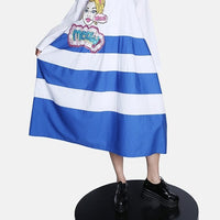 Stripes Long Sleeve Spring Dress