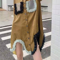 Hem Design Ruffles Mini Dress