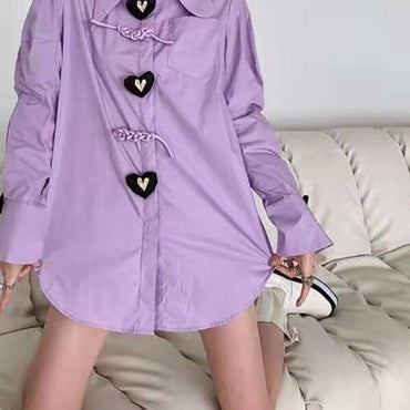 Purple Heart Hipster Shirt Dress