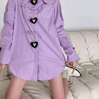 Purple Heart Hipster Shirt Dress