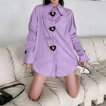 Purple Heart Hipster Shirt Dress