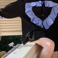 Hipster Ruffled Heart Korean Style Dress