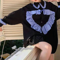 Hipster Ruffled Heart Korean Style Dress