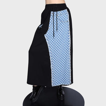 Patchwork Unique Streetwear Long Skirt