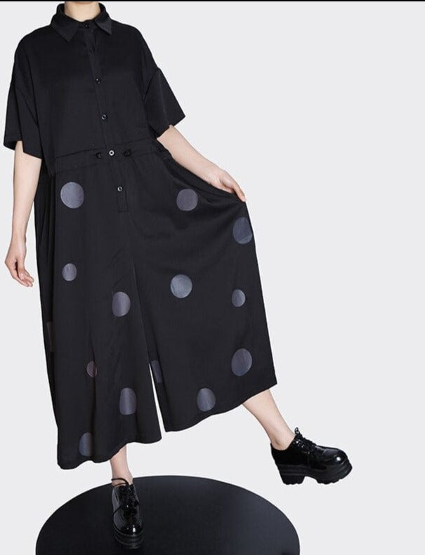 Dots Printed Wide Leg Dress