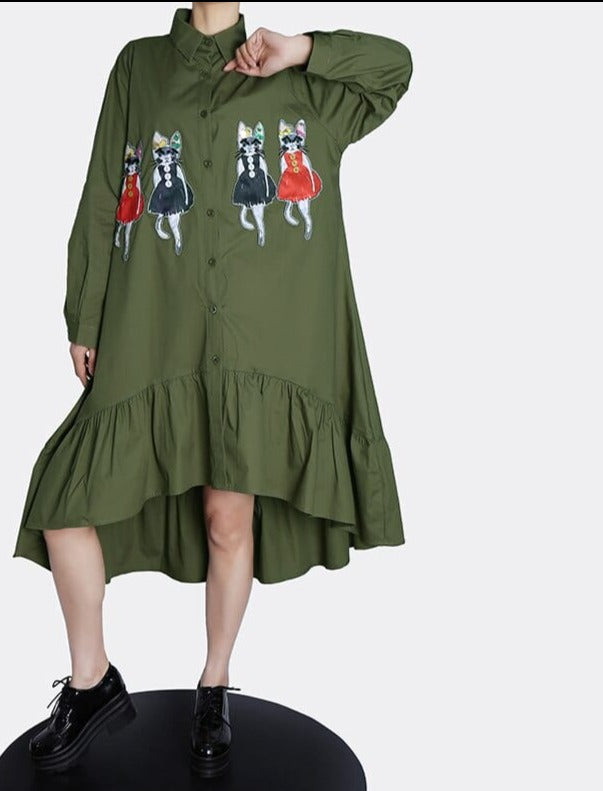 Loose Fit Cartoon Dress