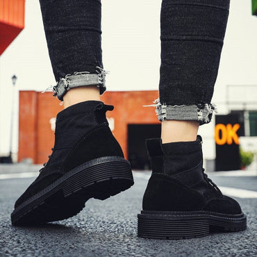 Solid PU Ankle Boot