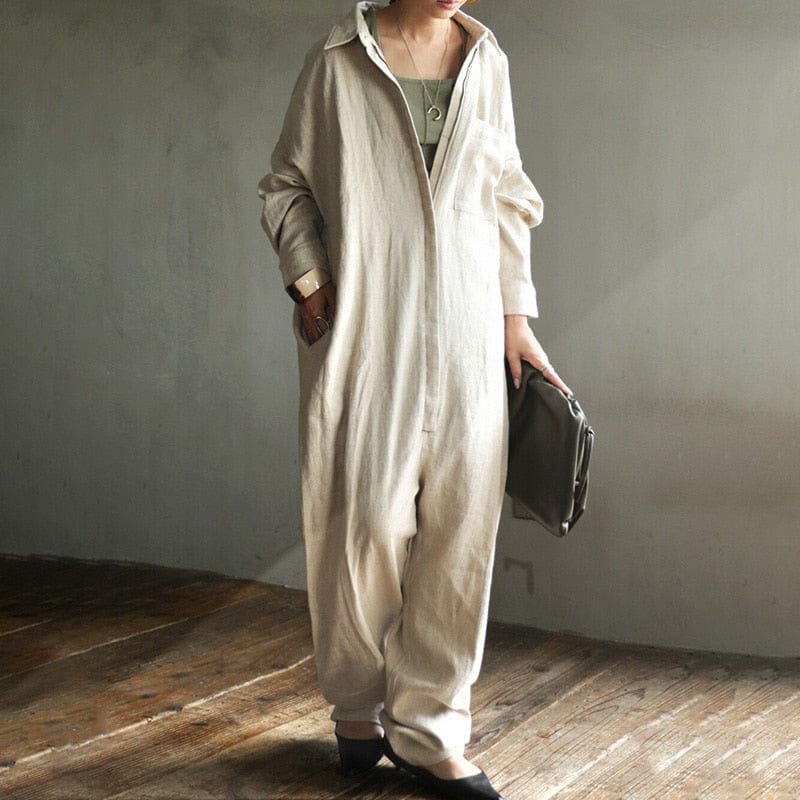 Ramie Cotton Overall Streetwear