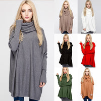 Solid Loose Turtleneck