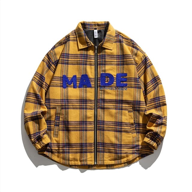 Hip Hop Plaid  Cotton Shirt