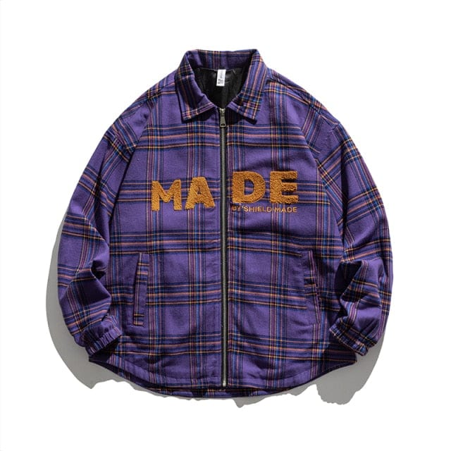 Hip Hop Plaid  Cotton Shirt