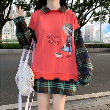 Kawaii Anime Print Tops