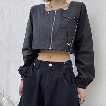 Goth Punk Crop Top