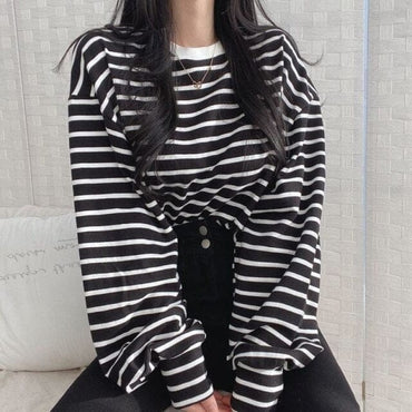 Stripe Lantern Crewneck