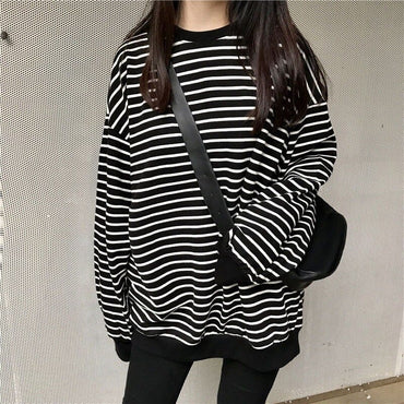 Striped Long Sleeve Sweatshirt