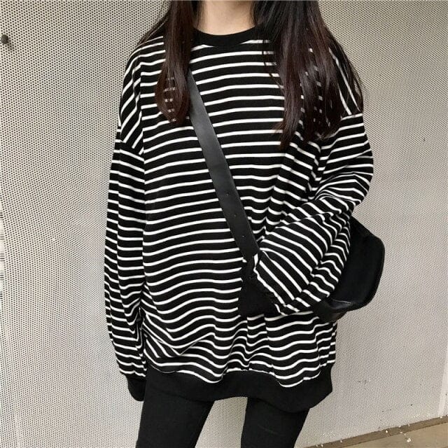 Striped Long Sleeve Sweatshirt