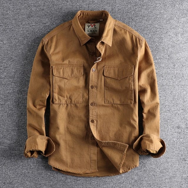 Retro Men's Shirt Jacket