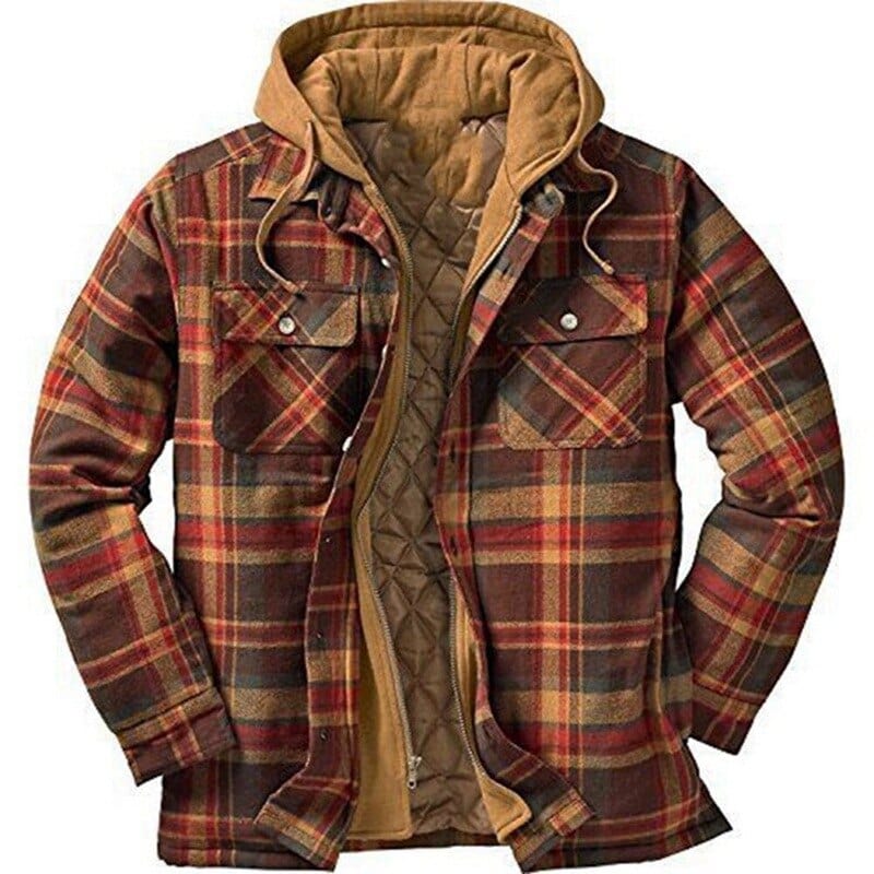 Men's Thick Cotton Plaid Shirt