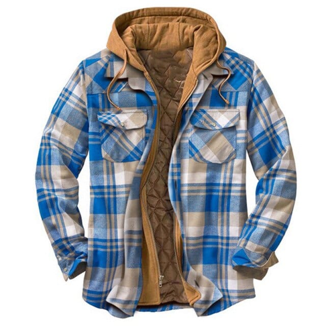 Men's Thick Cotton Plaid Shirt