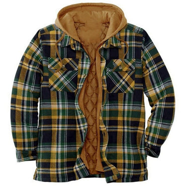 Men's Thick Cotton Plaid Shirt