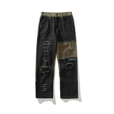 Retro Oversize Denim Trousers