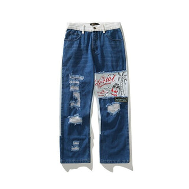 Retro Oversize Denim Trousers