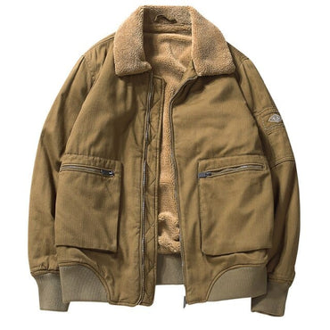 Classic Cotton Padded Khaki Jacket