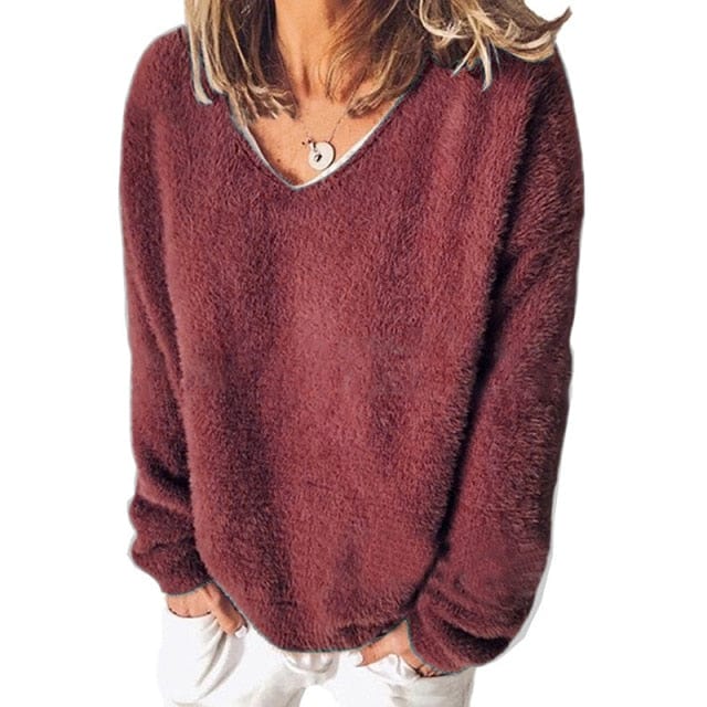 V-neck Long Sleeve Sweater