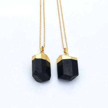 Black tourmaline Crystal Necklace - east2cart.uk