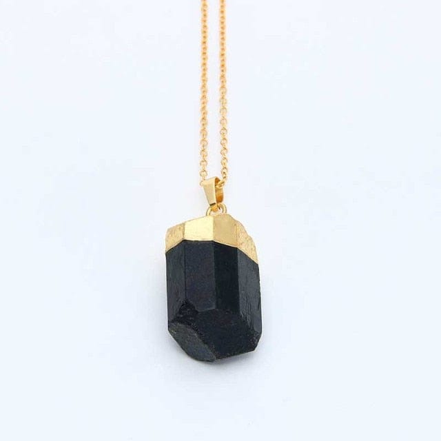 Black tourmaline Crystal Necklace - east2cart.uk