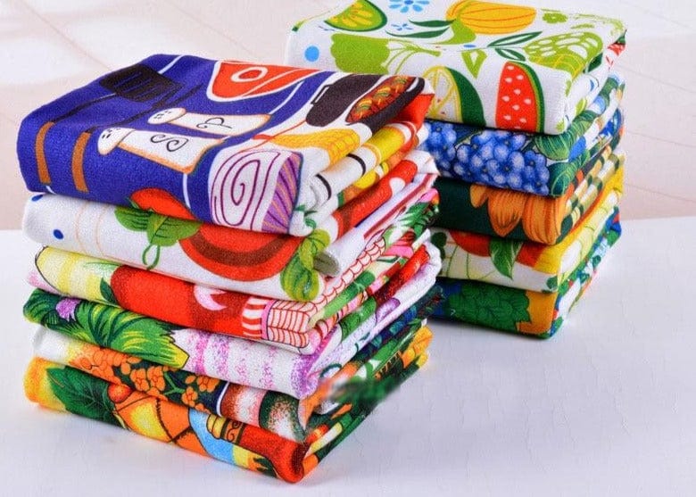 Microfiber absorbent kitchen towels