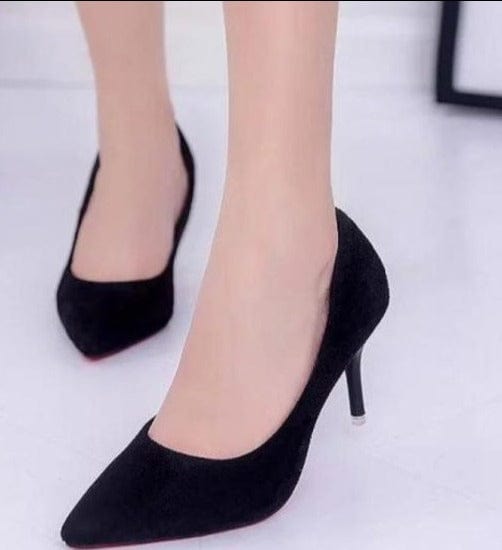 Office Lady Faux Suede High Heels