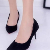 Office Lady Faux Suede High Heels
