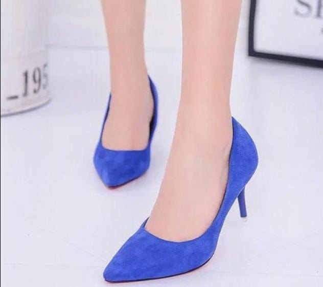 Office Lady Faux Suede High Heels