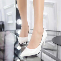 Office Lady Faux Suede High Heels