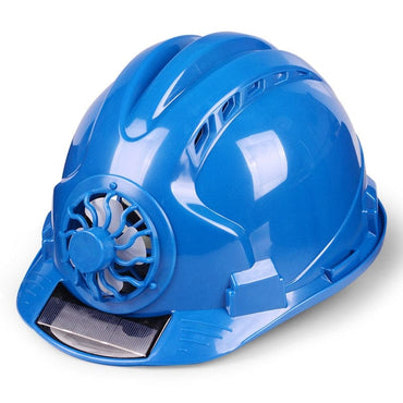 Solar Power Fan Helmet Outdoor Working Safety Hard Hat Construction Workplace ABS material Protective Cap Powered by Solar Panel - east2cart.uk