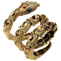 YACQ Stretch Snake Bracelet Armlet Upper Arm Cuff  Women Punk Rock Crystal Bangle Jewelry Gold Silver Color Dropshipping A32 - east2cart.uk