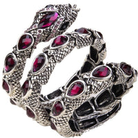 YACQ Stretch Snake Bracelet Armlet Upper Arm Cuff  Women Punk Rock Crystal Bangle Jewelry Gold Silver Color Dropshipping A32 - east2cart.uk